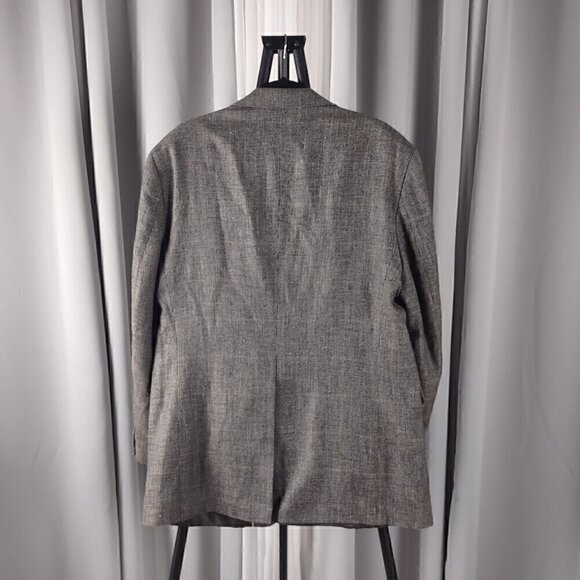 Haggar Imperial Men's Brown Leading Into A Light Gold Tweed Sport Coat Size 44L - Picture 3 of 12